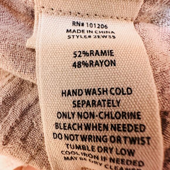 SOFT SURROUNDINGS Wide Leg Pants Womens Oceo Gauze Size Medium Taupe Tan NWT - Picture 13 of 14